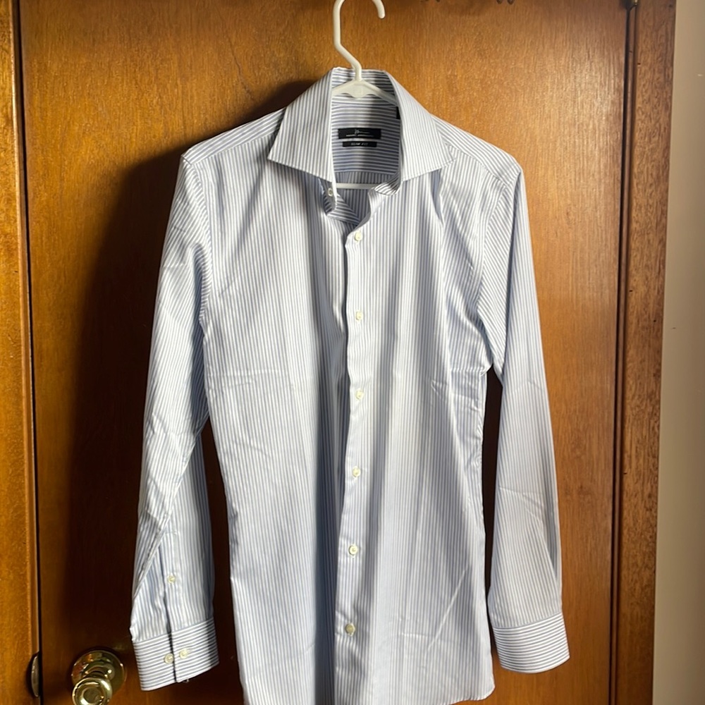Mens slim fit button up shirt